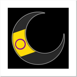 Intersex Pride Crescent Moon Posters and Art